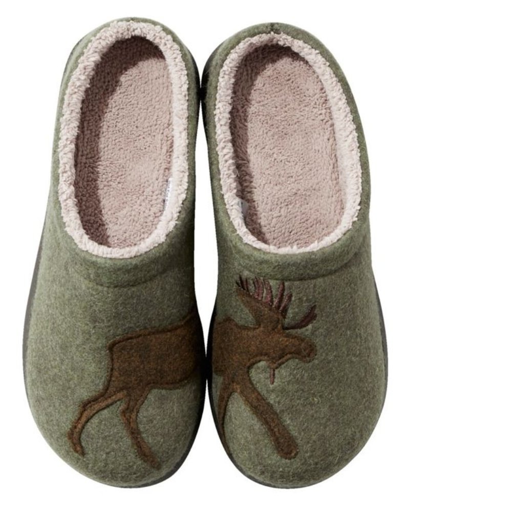 Slippers Women's Daybreak Scuffs LL Bean Size 8 new Green Moose